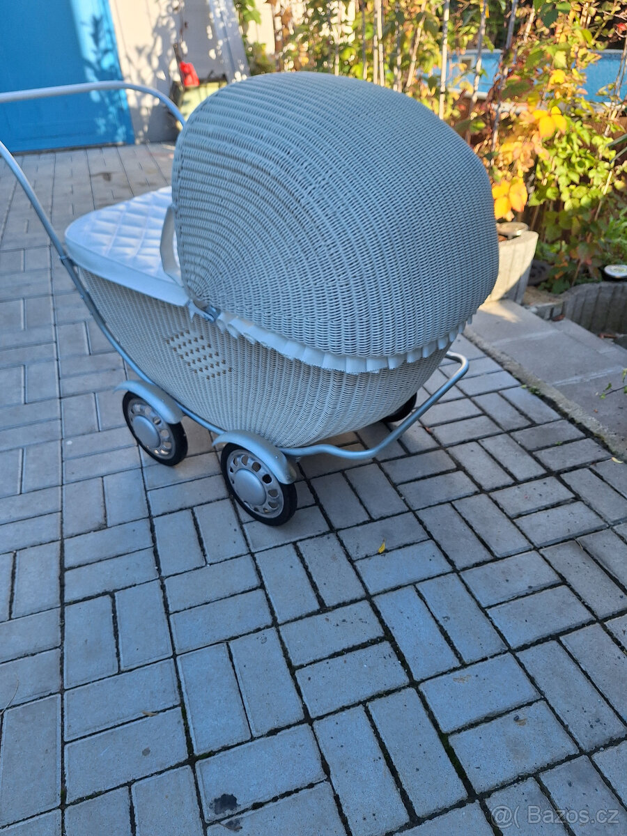 retro kočárek šestipérák bužírkový pro dítě - 5