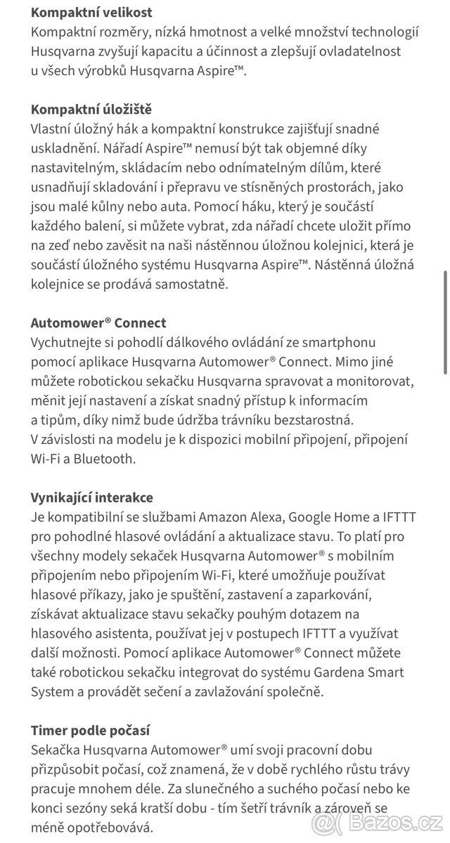 Sekačka Husqvarna Automower Aspire R4 - 5