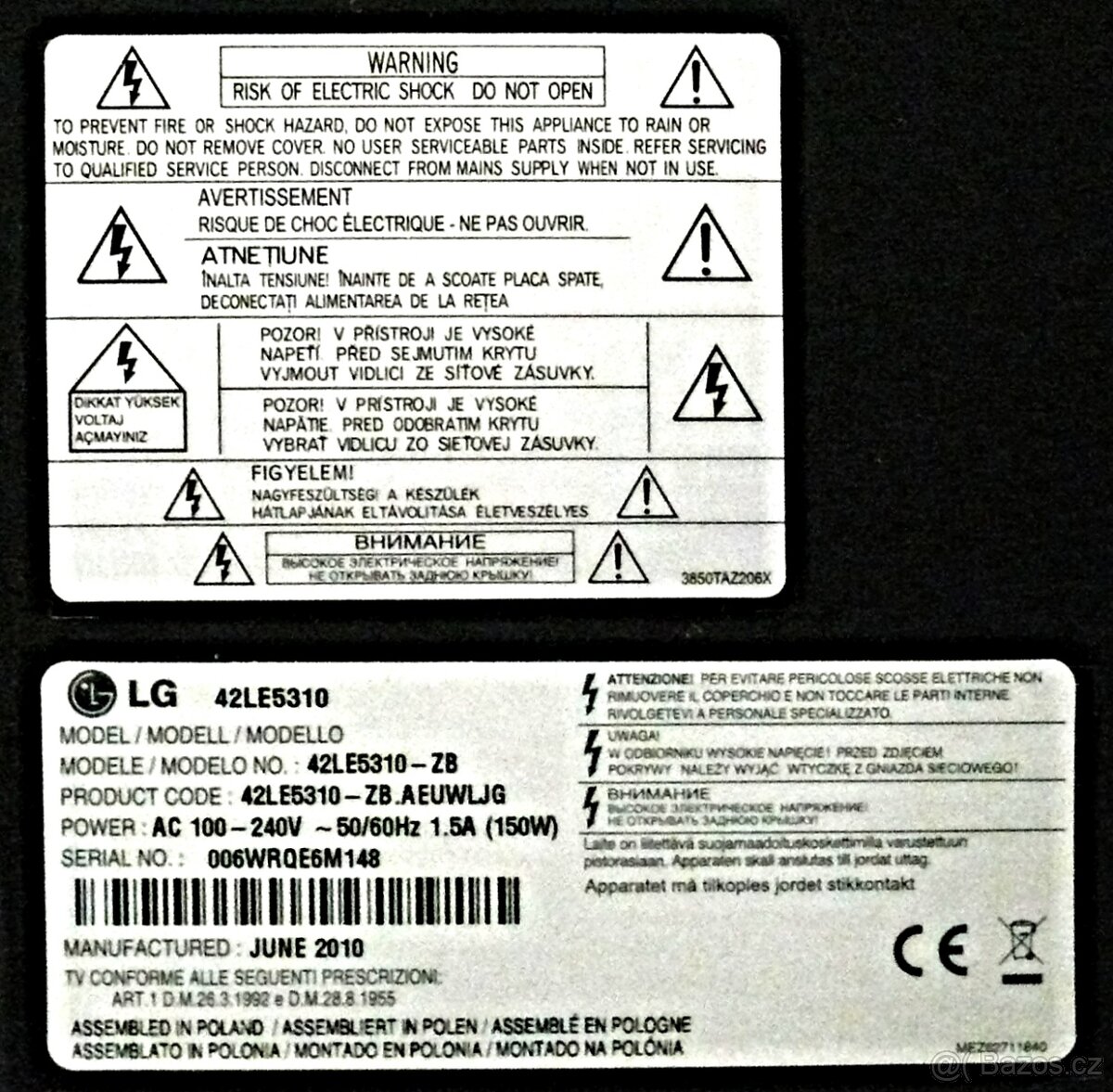 Prodám televizor LCD s LED podsvícením - LG model 42 LE5310 - 5