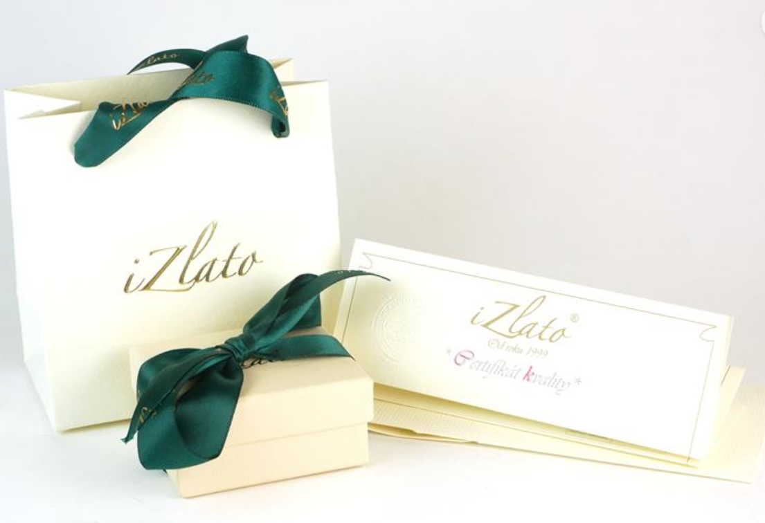 Zlaté dětské náušnice z bílého zlata s brilianty NOVÉ - 5