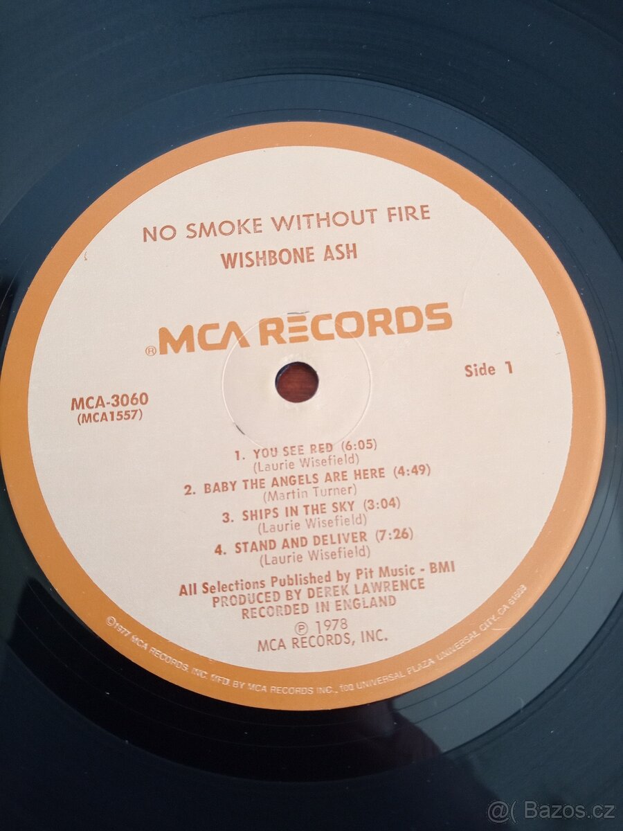 LP vinyl desky wishbone Ash no smoke without fire - 5