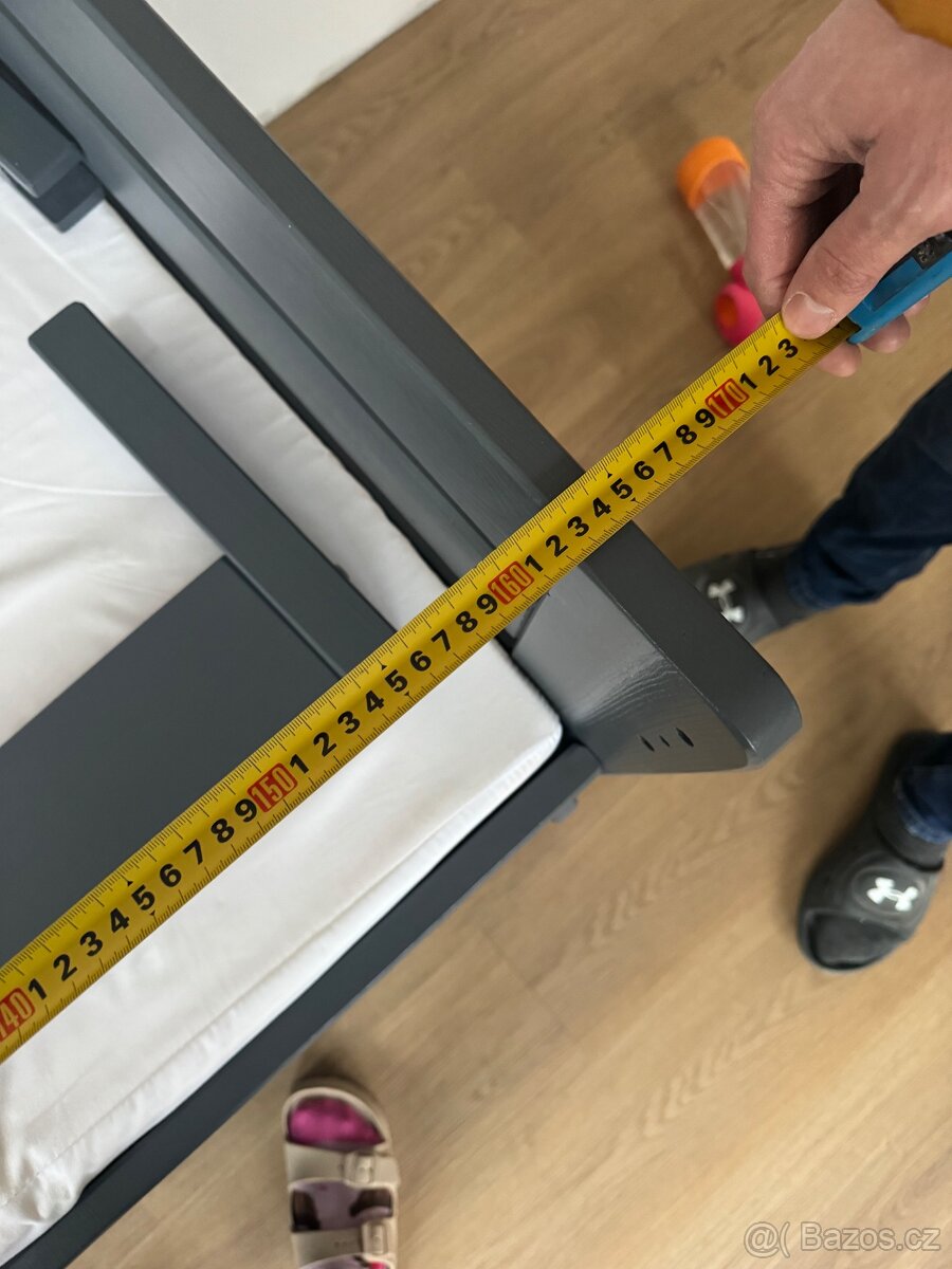 Dětská postel s přistýlkou, zábranami, šuplíky - 5