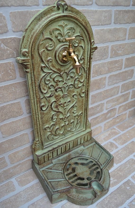 Litinová výlevka - umyvadlo - kašna stojací 64 cm - 5