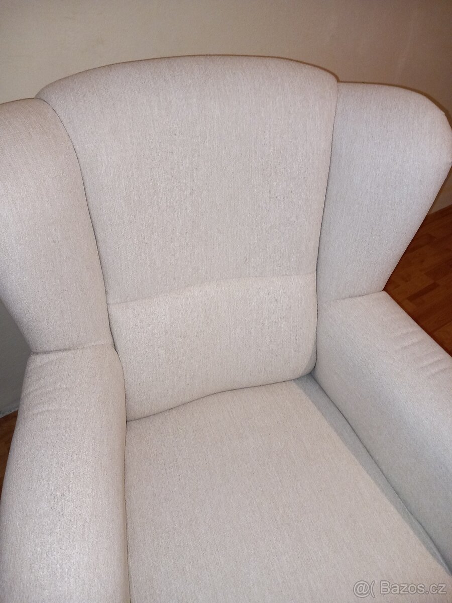 KLIPOS křeslo SS02 – bílá káva - 5