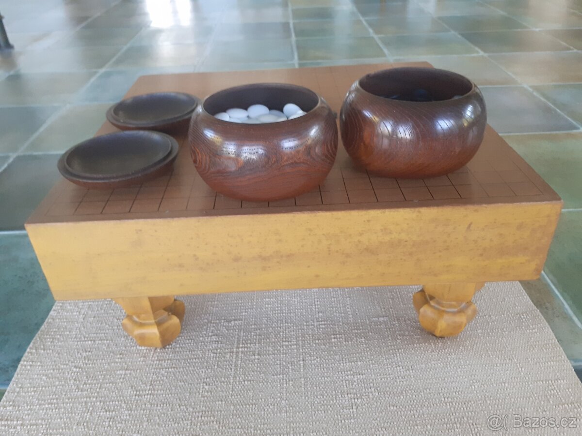 stará japonská dřevěná Go-Board - 5