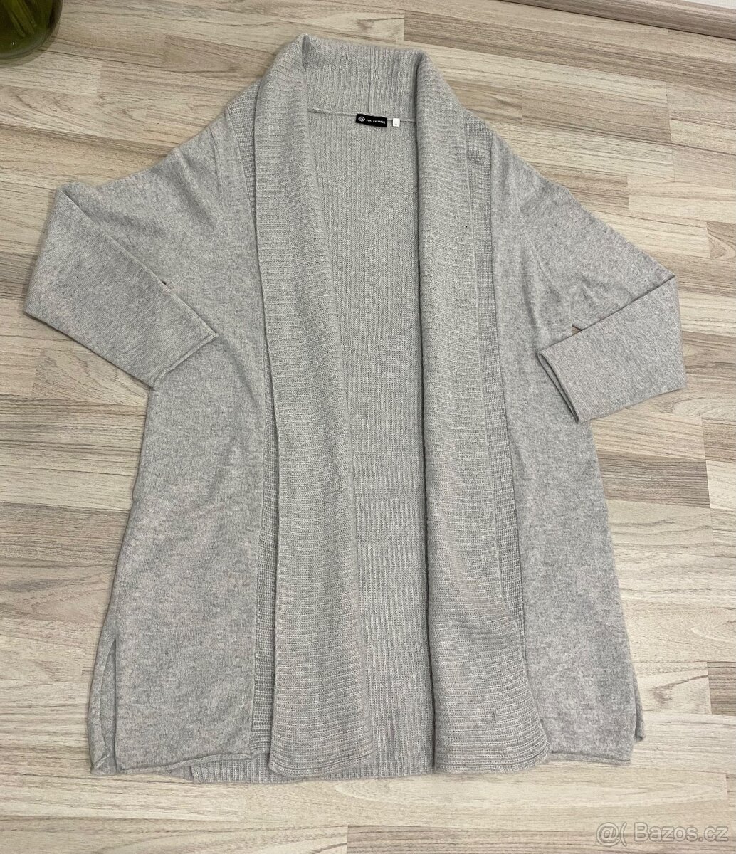 Kašmírový dlouhý svetr 100%kašmír, kardigan přehoz - 5