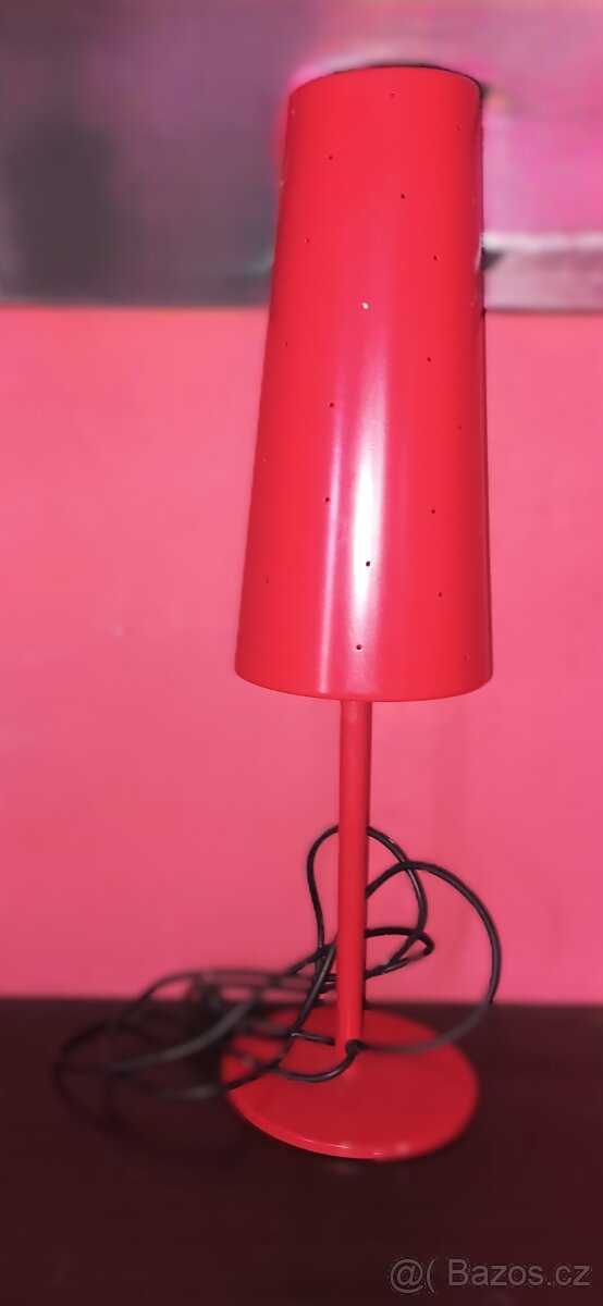TALLVIK Lampička retro z Ikei 90 léta výška 60 cm červená - 5