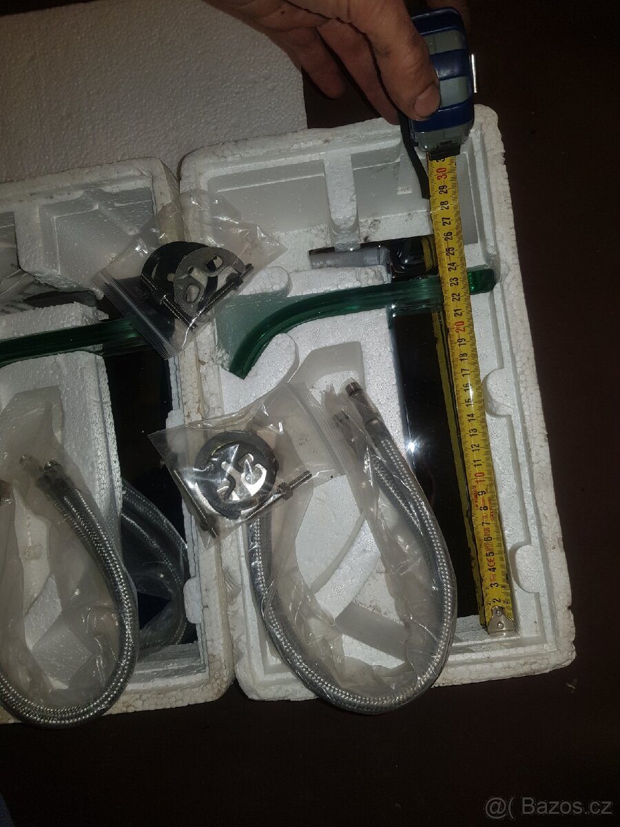 vodovodní baterie designové , vodopád sklo , baterie - 5