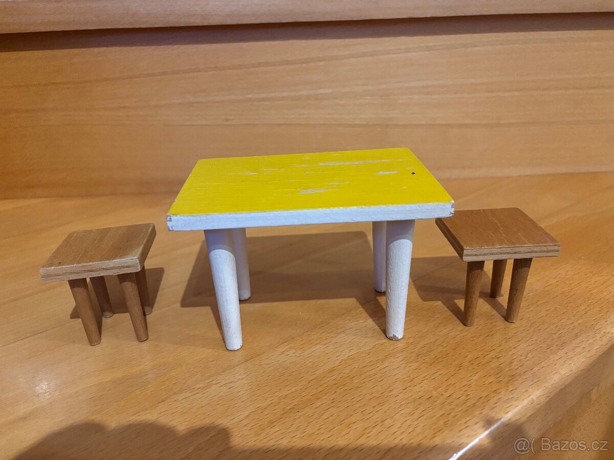 Retro dřevěná kuchyňka pro panenky a panenky ARI - 5