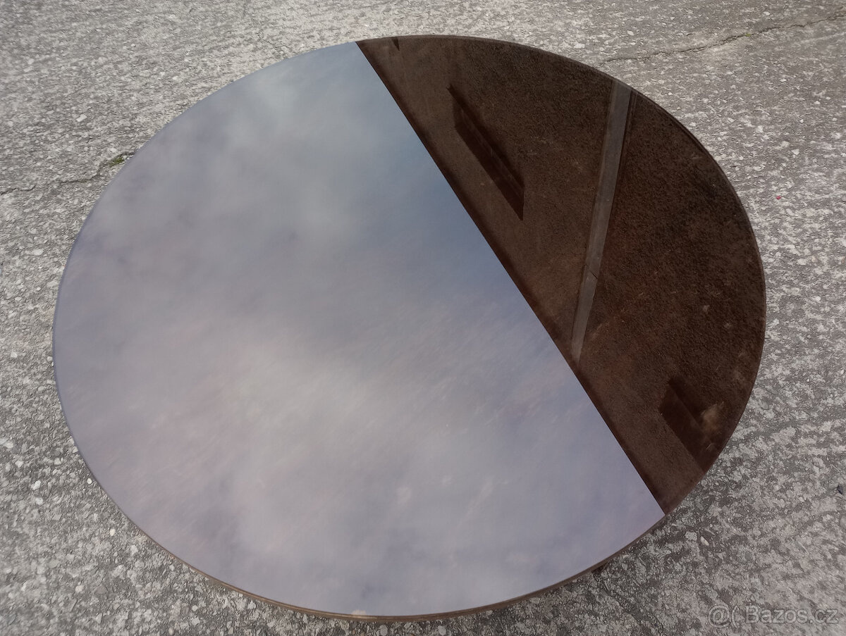Konferenční kulatý stůl se sklem - použitý - 5