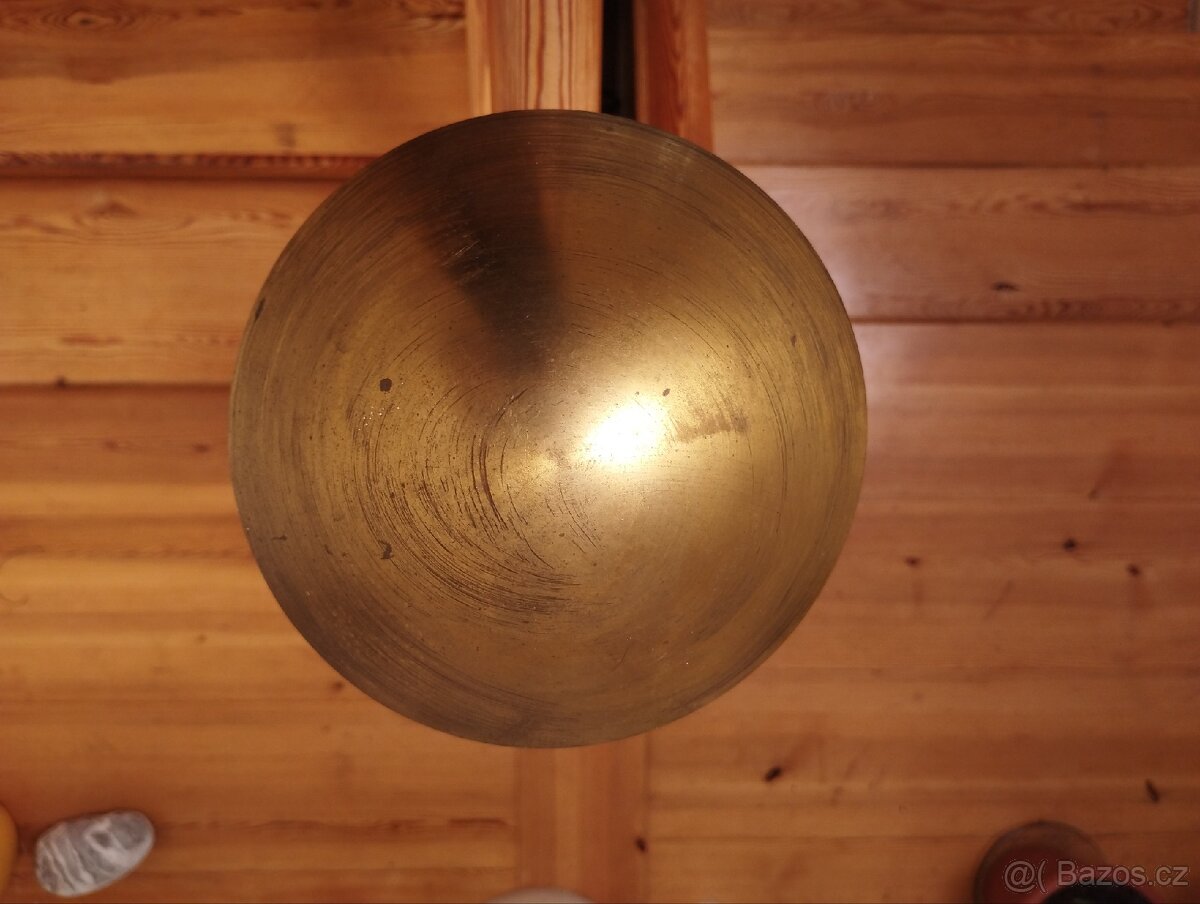 Retro mosazná lampička hříbek - 5