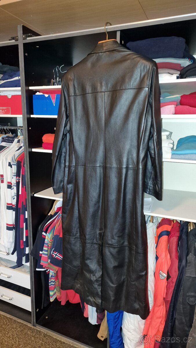 Dlouhý kožený kabát z kvalitní kůže, nenošený - 5
