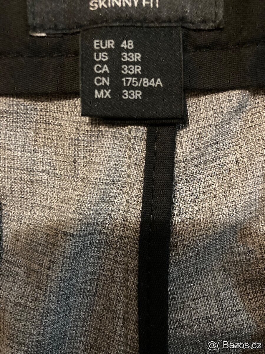 👔 Komplet pánský oblek (šedý) + košile + boty – TOP stav - 5