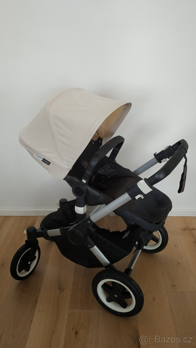 Kočárek Bugaboo Buffalo, béžový (Off White) s příslušenstvím - 5