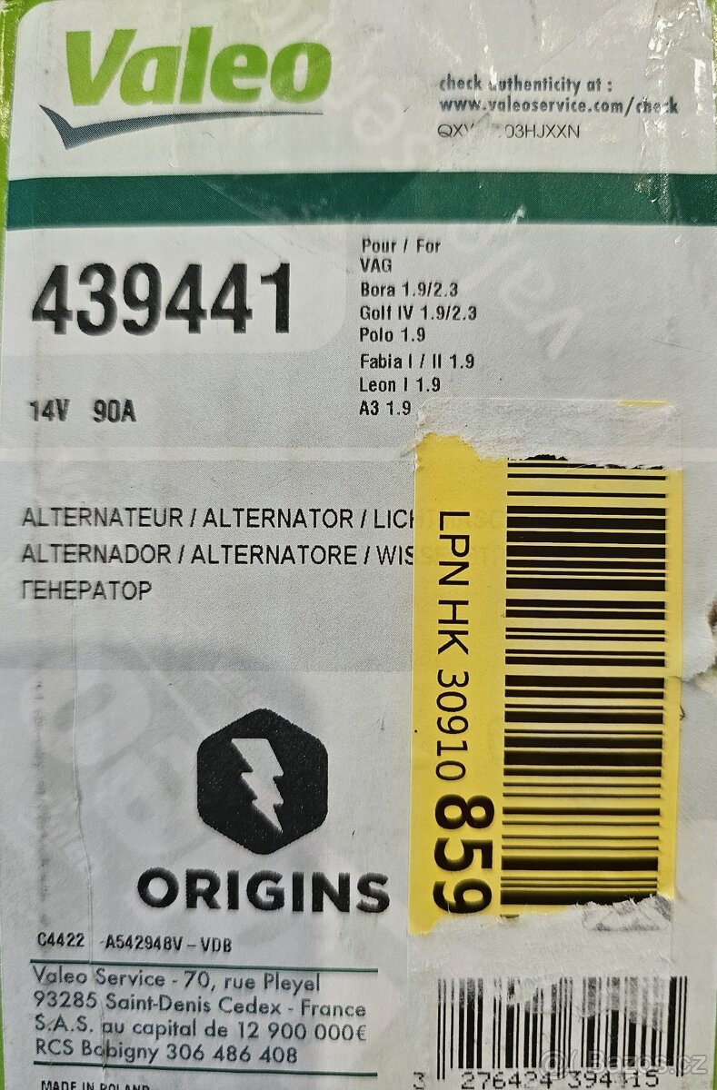 Alternátor Valeo. - 5