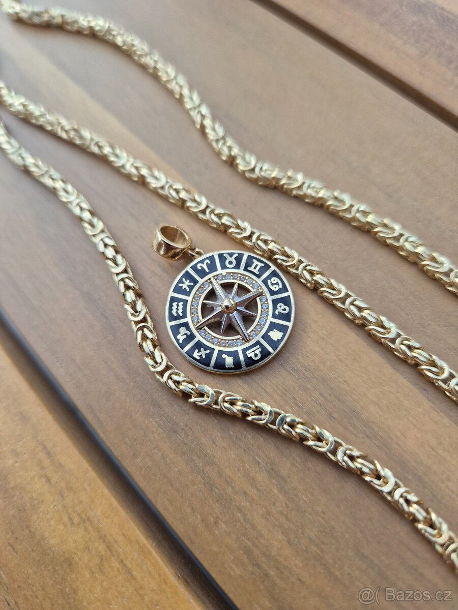 Zlatý řetízek se zlatým přívěskem - 5