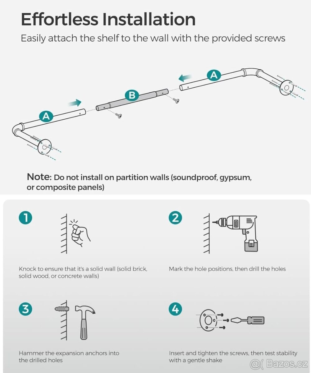 Nové šatní tyče 2ks v balení - 5