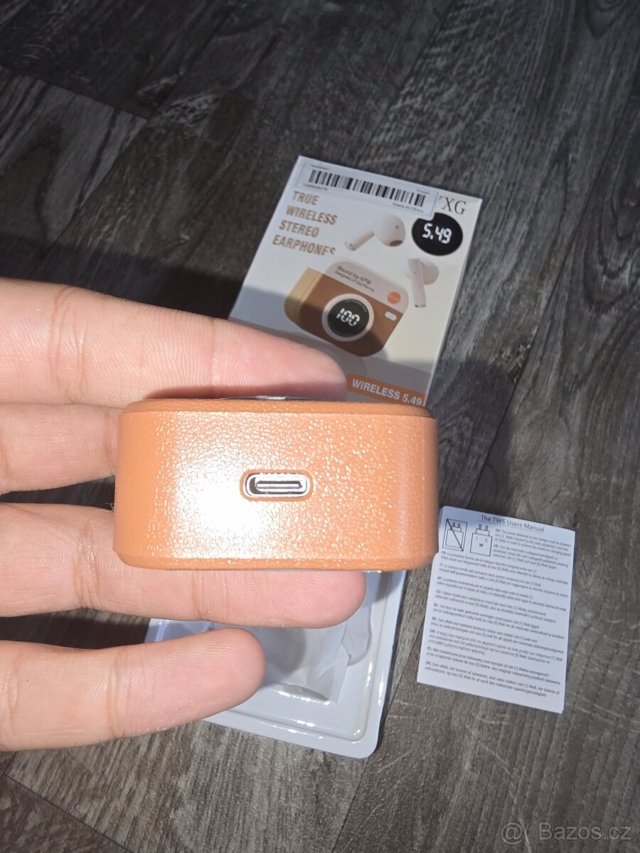 Retro bezdrátová sluchátka do uší s Bluetooth, poloviční do - 5