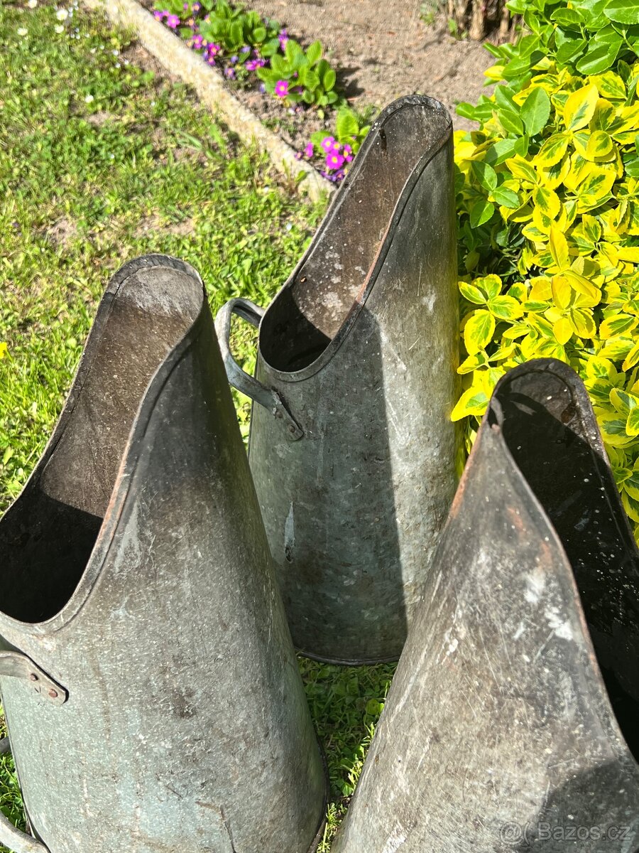 Retro vintage uhlák patina dekorace váza - 5