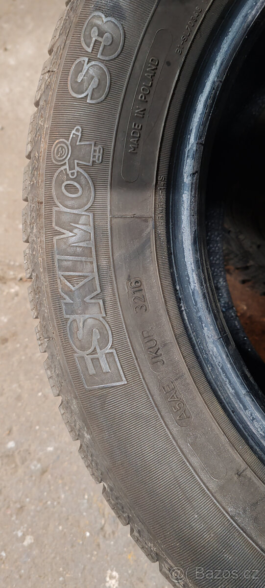 2 zimní pneumatiky SAVA 195/65R15 91T 7,00mm - 5