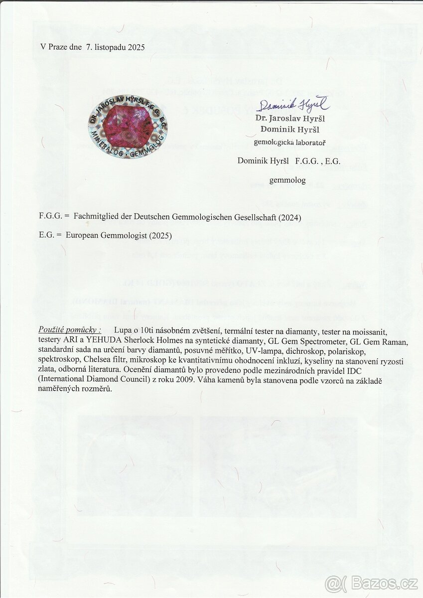 Zlatý prsten s diamanty - 5