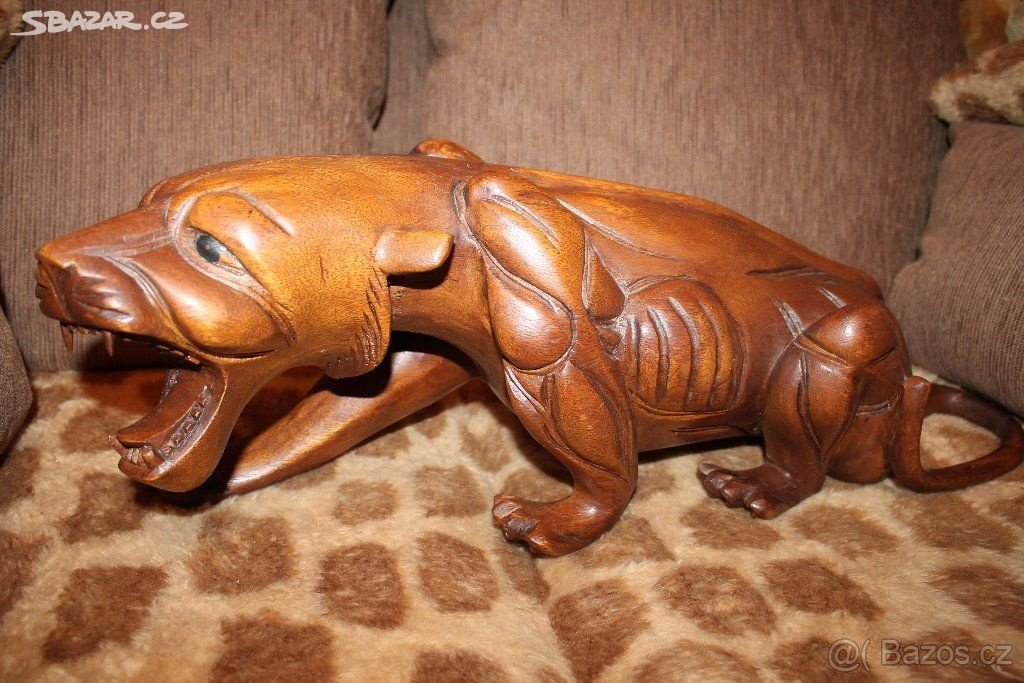 Masivní dřevěná puma - pošta v ceně - 5