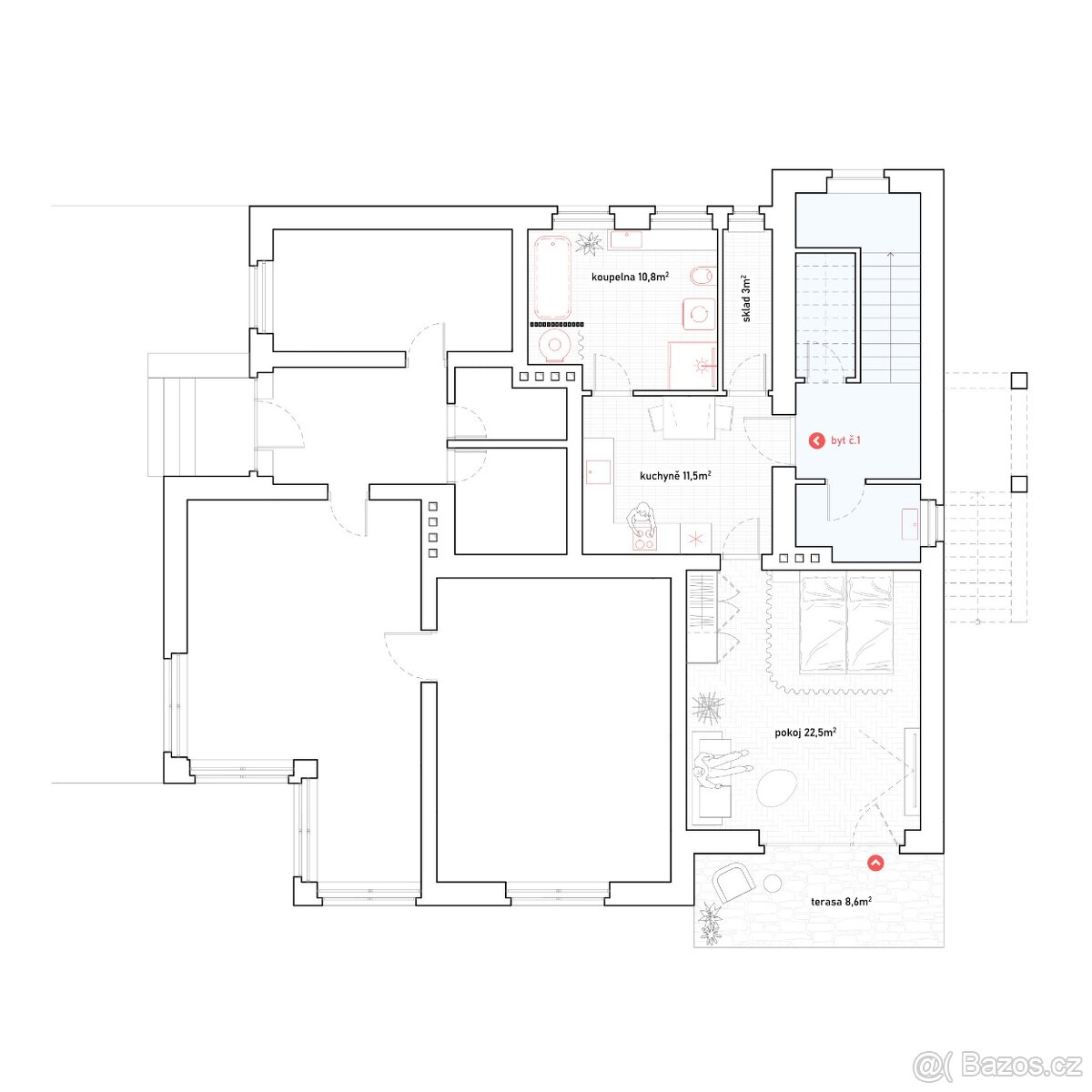 Prodej bytu ve vile u parku - Havlíčkův Brod - 5