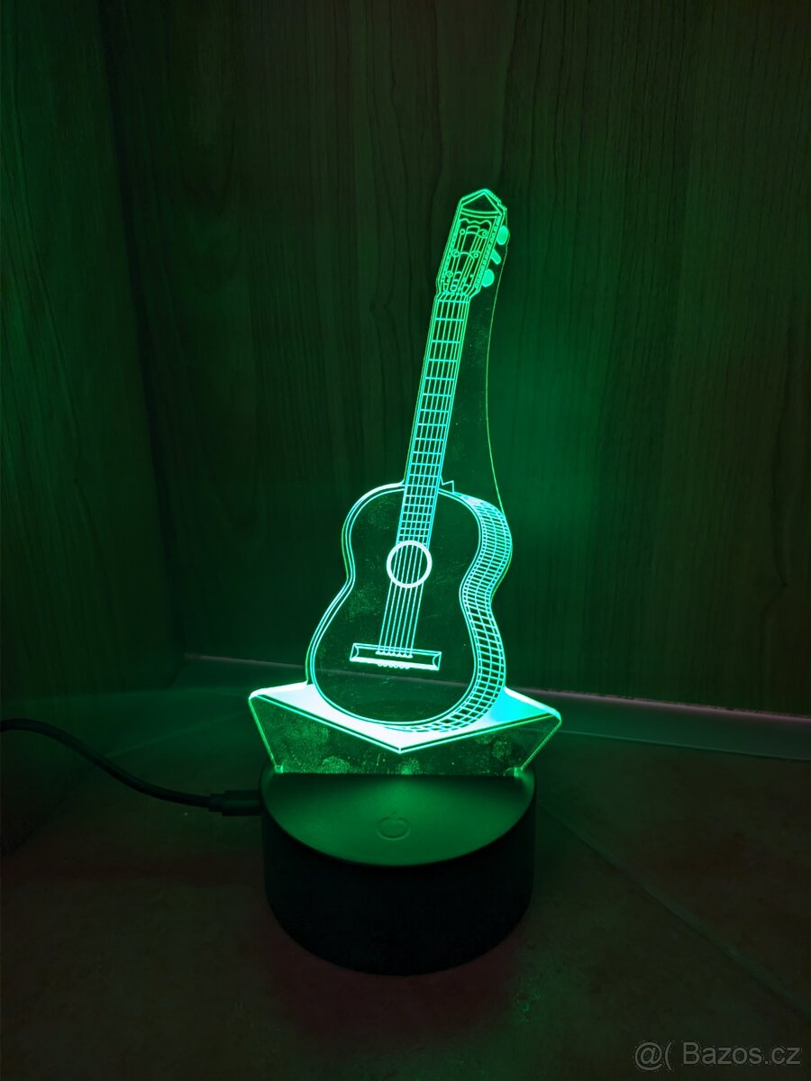 3D RGB lampička kytara - 5