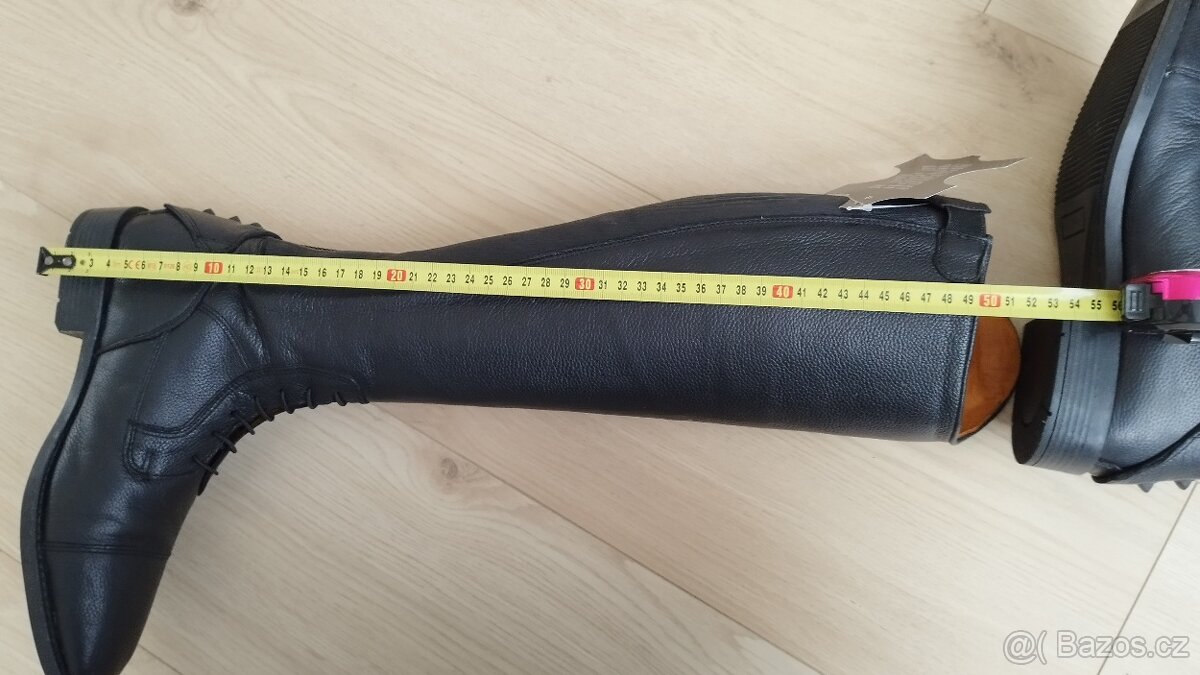 Vysoké kožené boty - 5