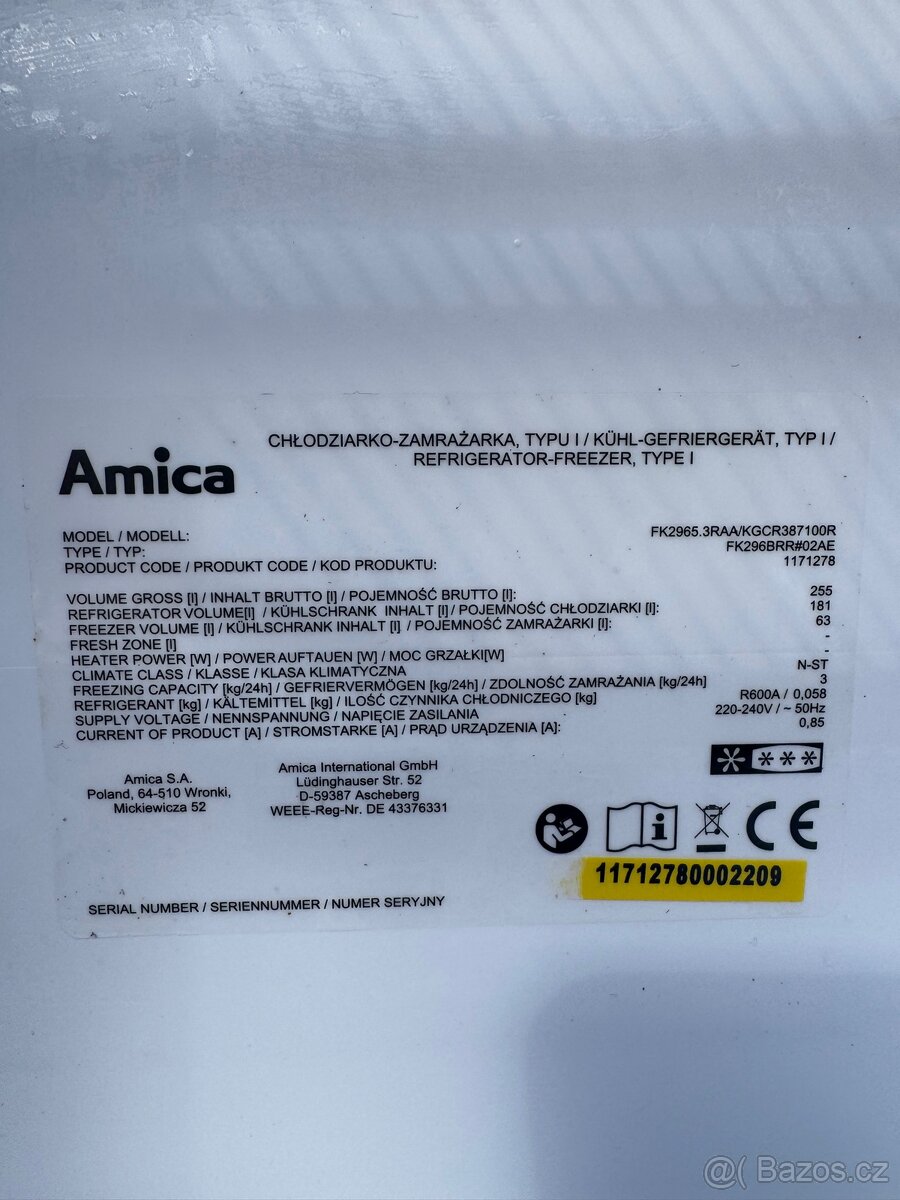 Chladnička AMICA - 5