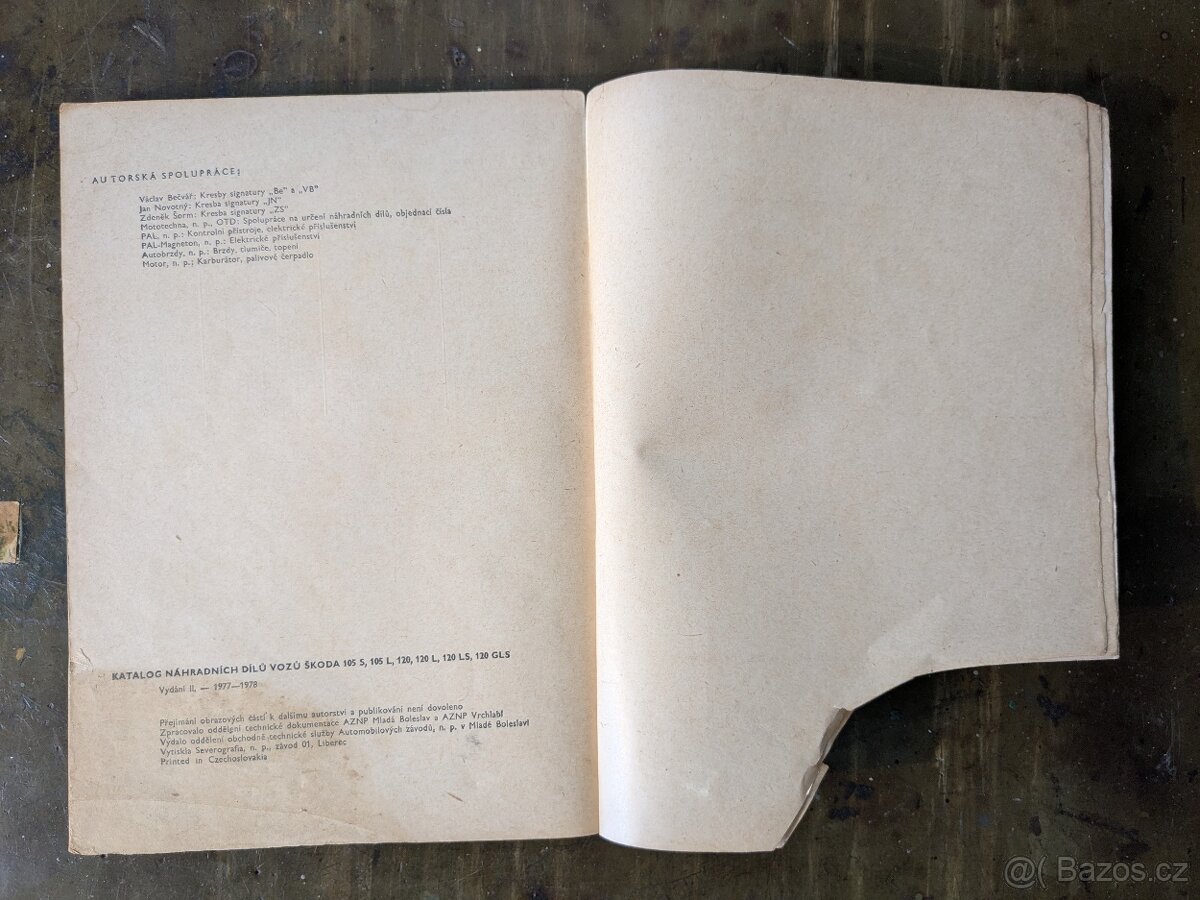 Kniha Seznam náhradních dílů Škoda 105S - 120 GLS - 5