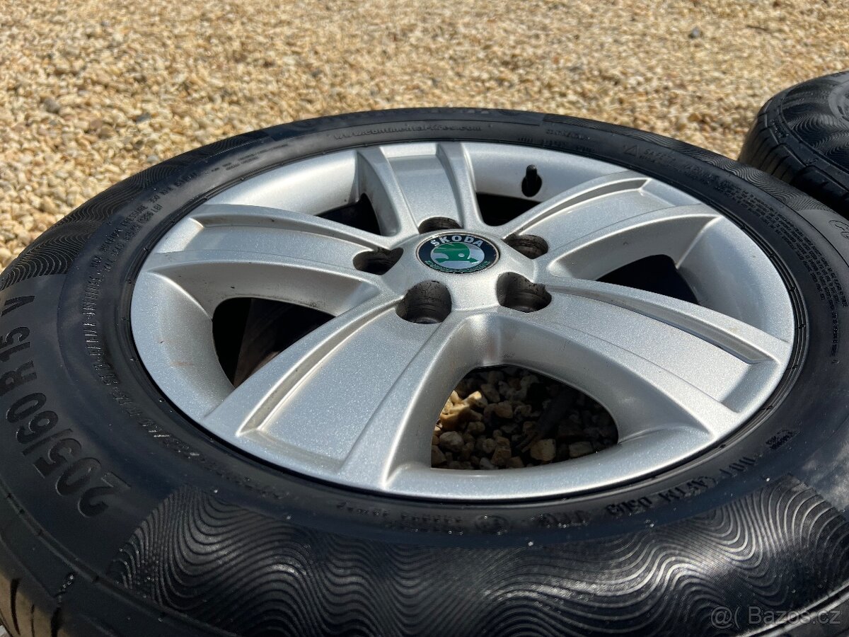 Originální letní sada Škoda 205/60R15, 7,5mm - 5