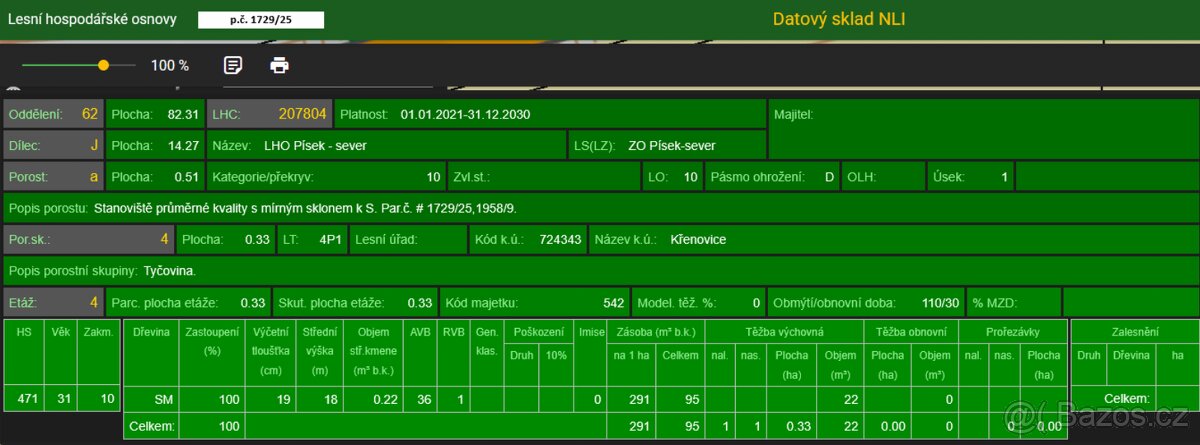 Prodám lesní pozemky v k.ú. Křenovice - 5