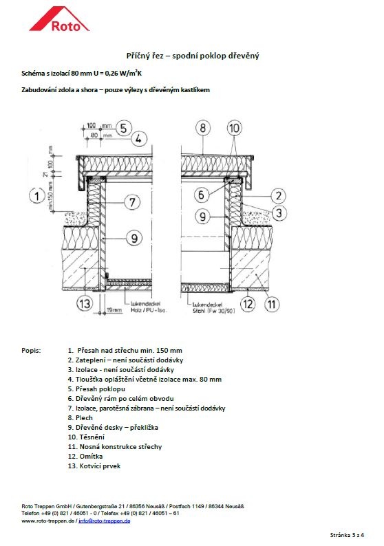 Nový střešní výlez se schody na plochou střechu - 5