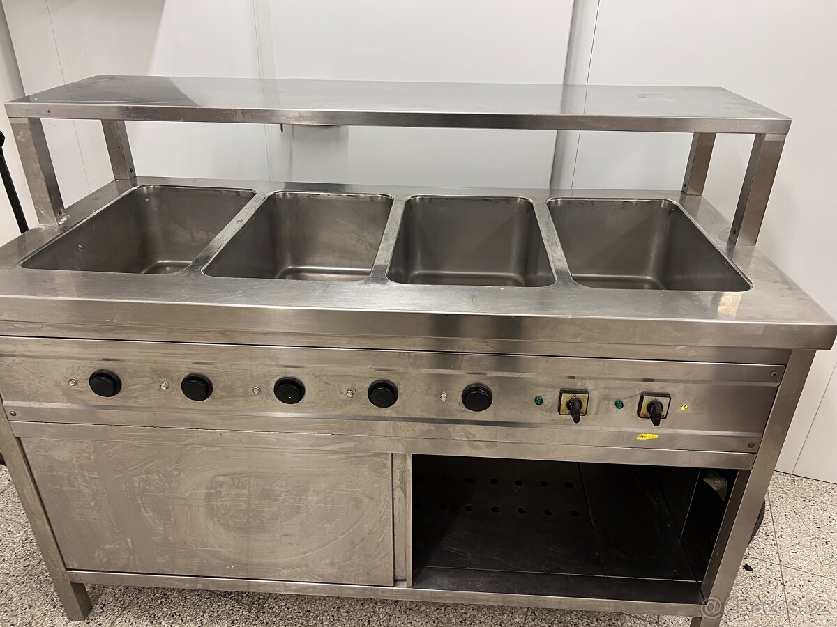 Stůl s ohřívacími vanami nerez - 5