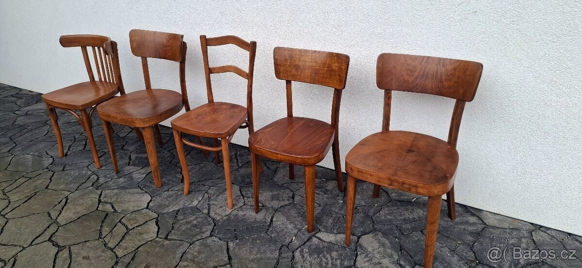 Celodřevěné jídelní židle THONET po renovaci - 5