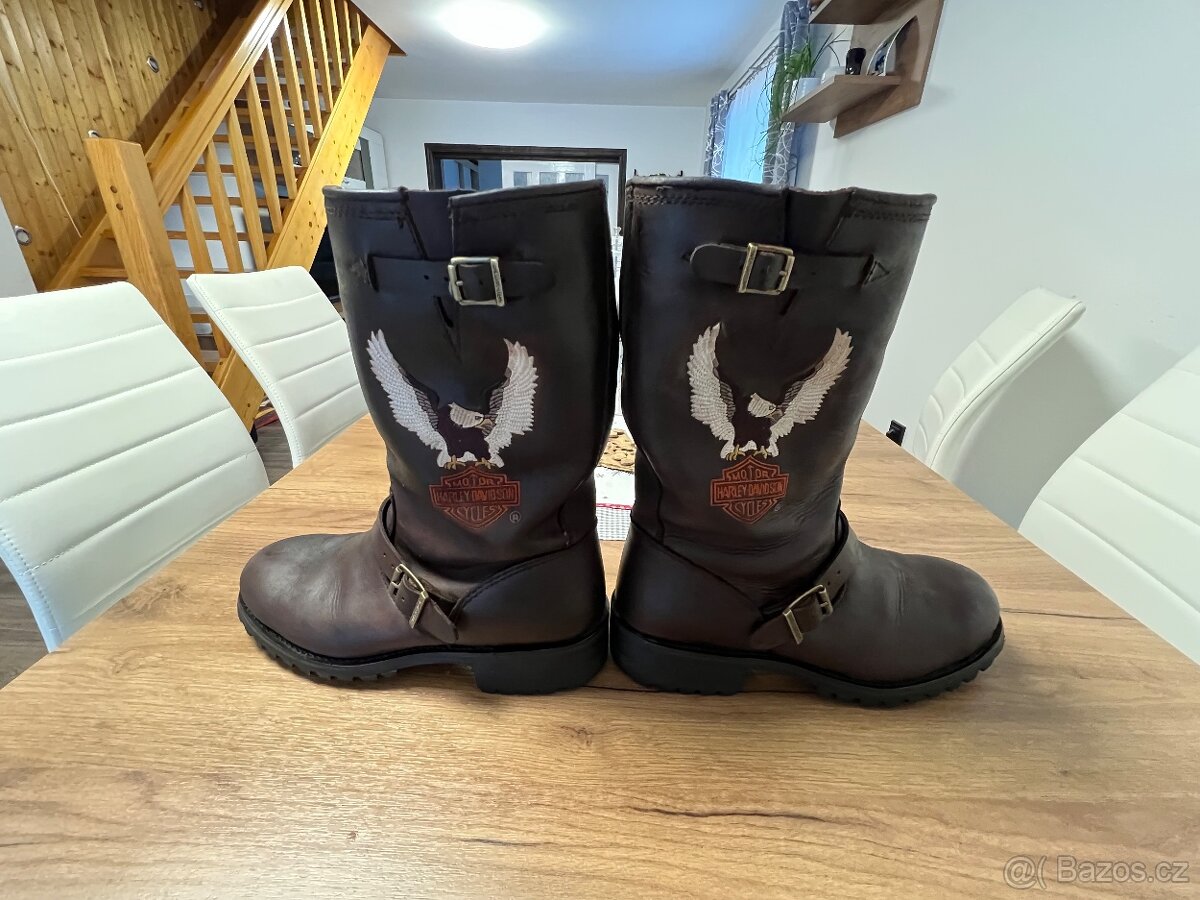 Kožené boty Harley Davidson - 5