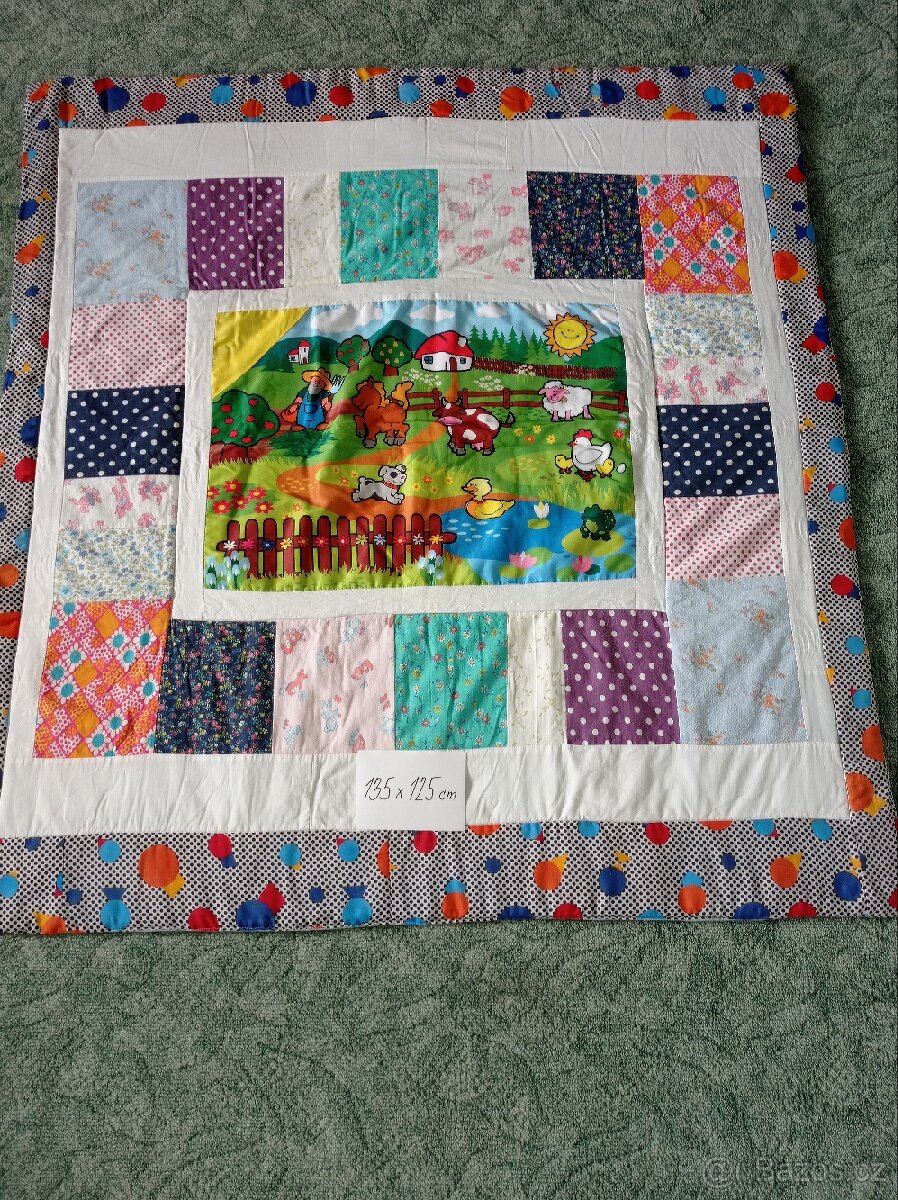 Hrací deky, hnízdo pro miminko,potahy na polštářky - 5