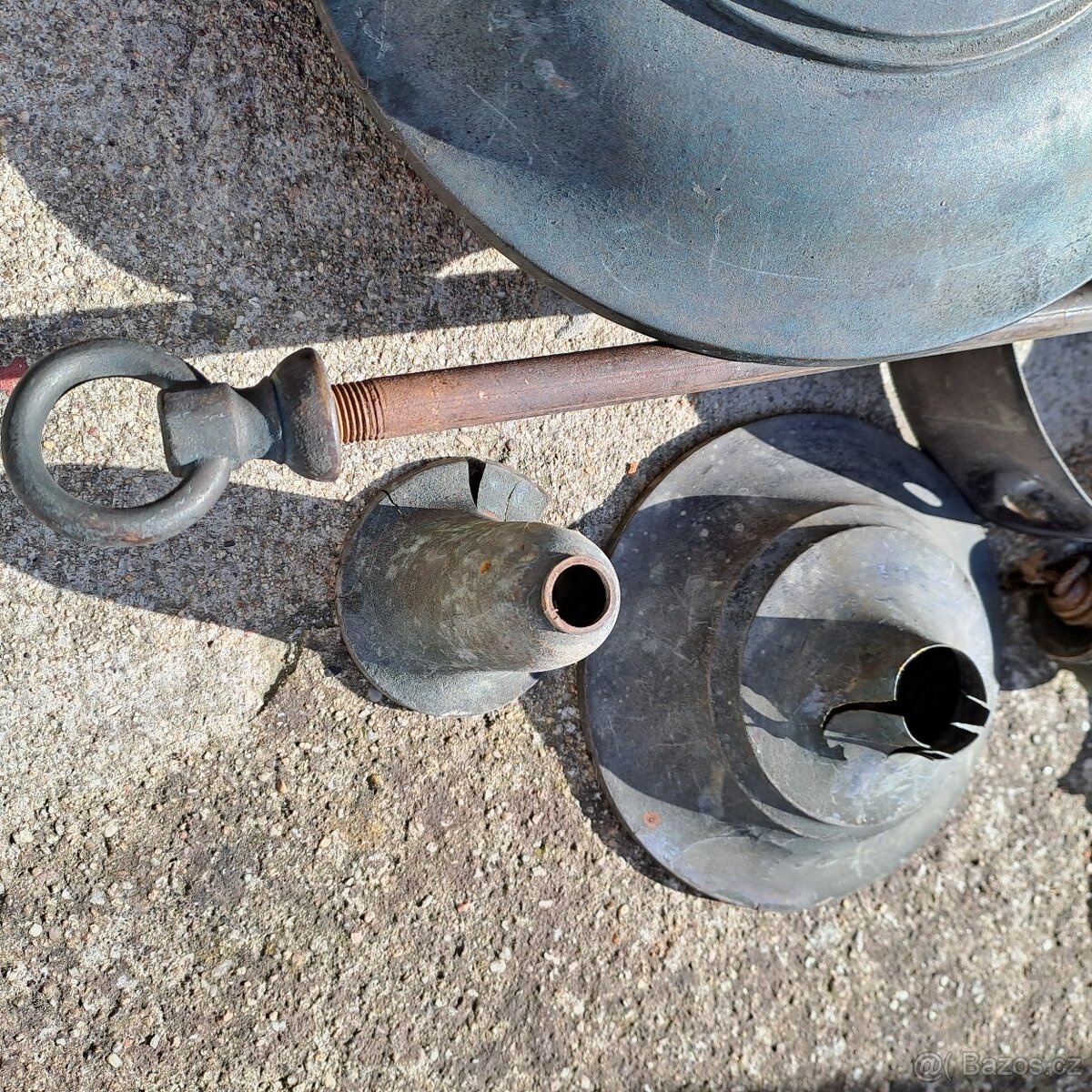 Starožitný bronzový lustr - 5