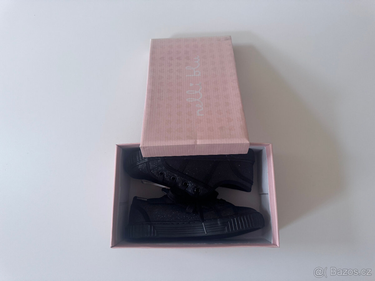 Dětské tenisky černé trpytivé Nelli Blu EUR 33 nové - 5