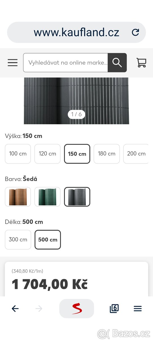 Bambusová zástěna 1,6x5m - 5