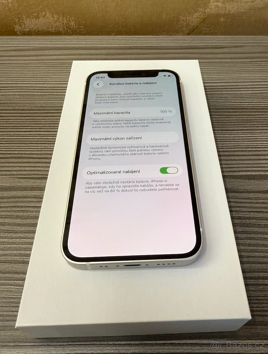Apple iPhone 12 mini 64GB bílá, baterie 100% - 5