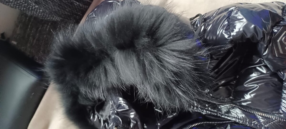 Dámská nová lesklá černá zimní bunda PHILIPP PLEIN XL - 5