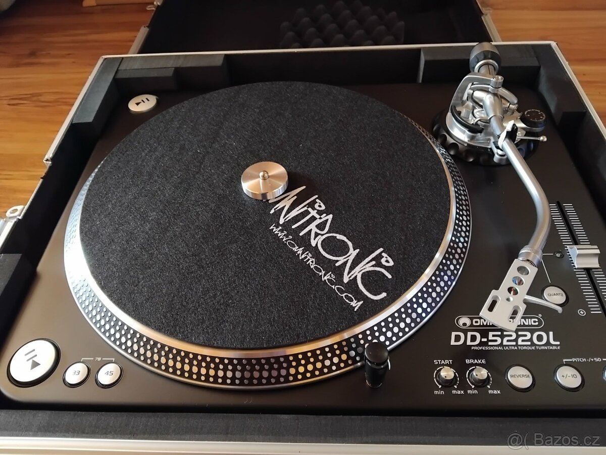 2x Omnitronic DJ gramofon DD-5220L + 2x case - 5