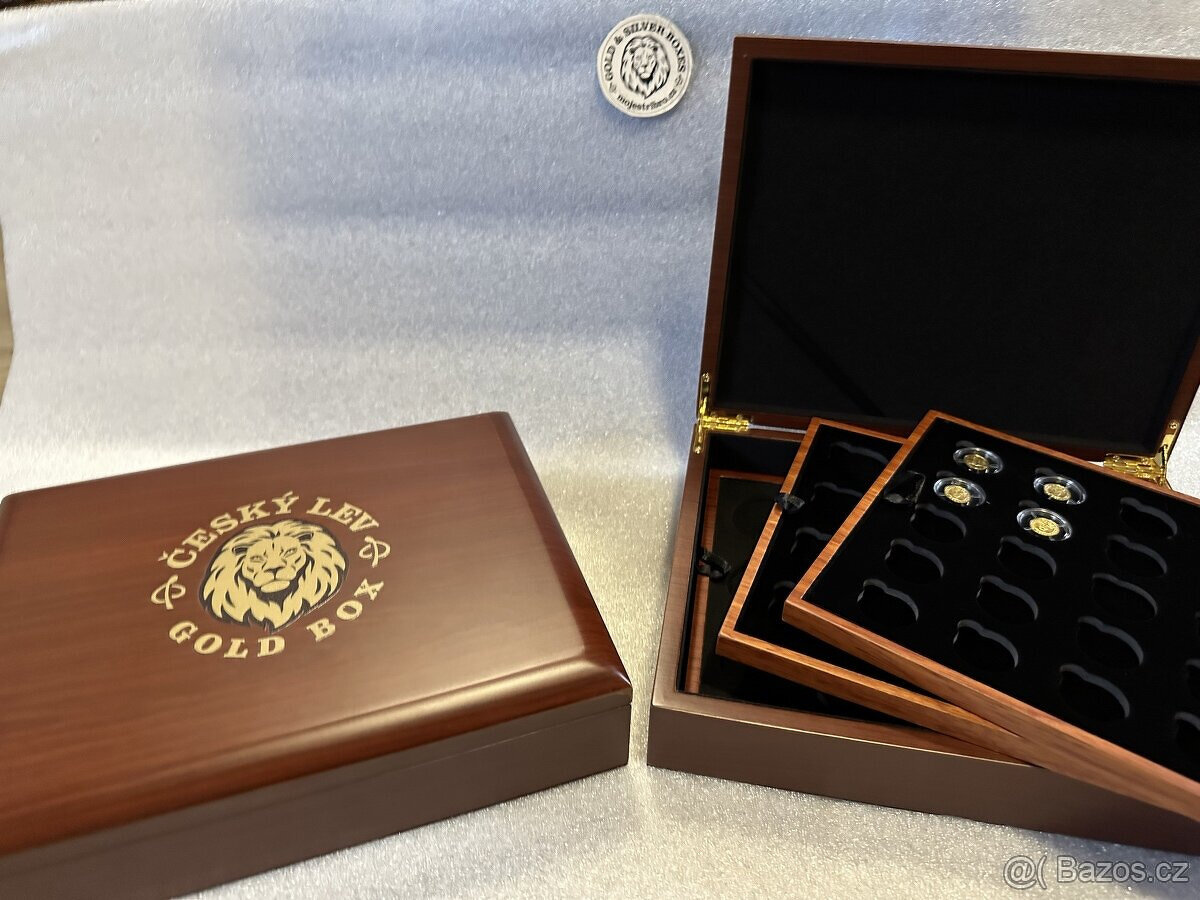 Malé plato pro 1/25oz zlaté mince Český lev 24mm v kapsli - 5