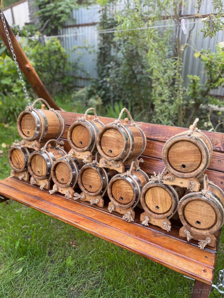 Dubové sudy, dřevěné sudy na víno,slivovice nebo pivo - 5
