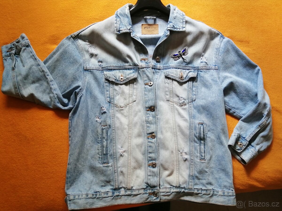 větší džínová bunda, vel. Xl, nová - 5