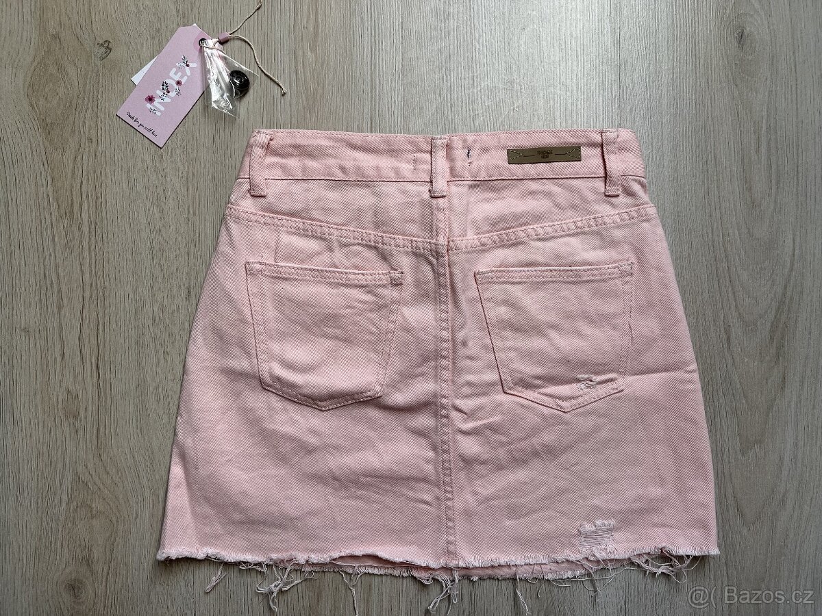 INDEX světle růžová sukně s vyšším pasem, vel. XS - 5