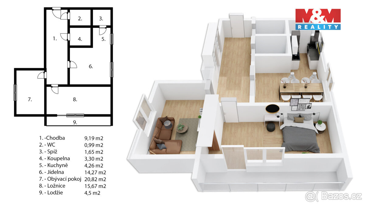 Prodej bytu 3+kk, 75 m², Moravany, ul. Severojižní - 5