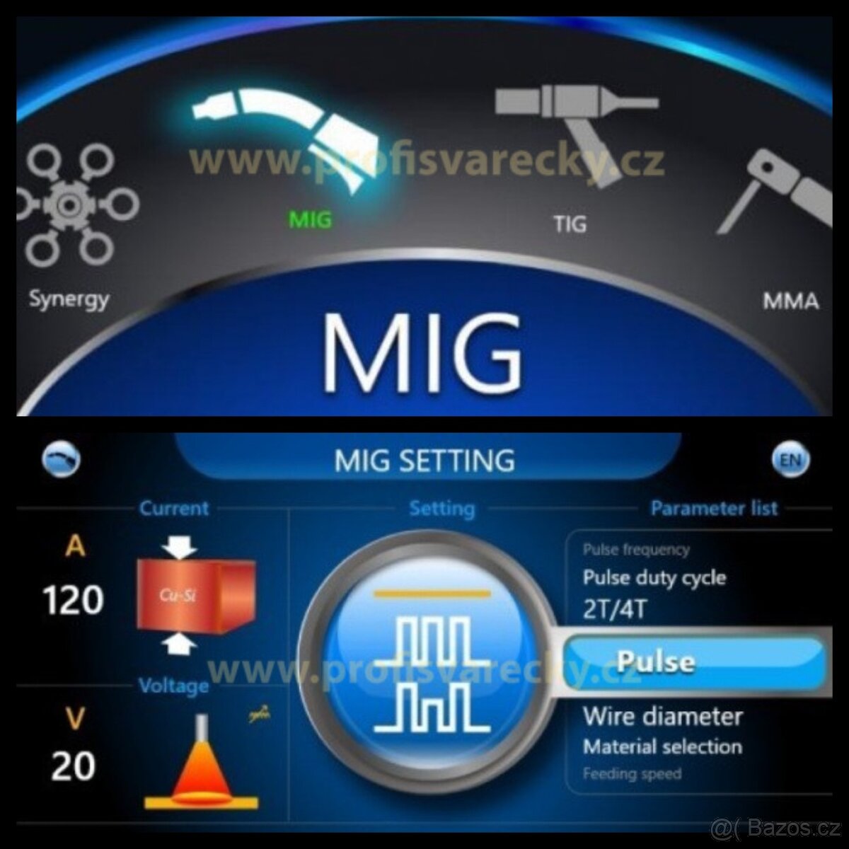 KOWAX GeniMig 355DP LCD5 DOUBLE PULSE VOZÍK+CHLAZENÍ+HOŘÁK - 5